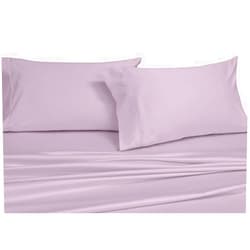Royal Hotel Bedding Solid Lilac 250-Thread-Count 4pc California-King Bed Sheet Set 100-Percent Cotton, Superior Percale Weave, Crispy Soft, Deep Pocket, 100% Cotton