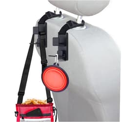 Carroo Dog and Cat Headrest Hooks, Equipped with Bottle Caddy, Keep Car Free from Messes and Spills, Secure Pets, Great for Farm Trucks, Organization for Farm Supplies, 4pcs