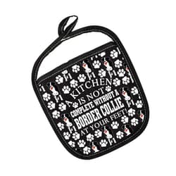 PWHAOO Border Collie Gift A Kitchen is Not Complete Without A Border Collie at Your Feet Pot Holder Border Collie Lover Gift (Without A Border Collie Black)
