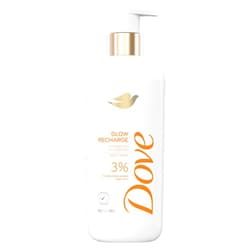 Dove Exfoliating Body Wash Glow Recharge Energizes & illuminates skin 3% brightening serum with vitamin C 18.5 oz