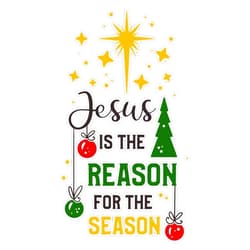 Vision Signs Jesus Is The Reason For The Season Tee for Unisex, Funny Christmas Gift, Sticker Bumper Sticker Vinyl Decal 5