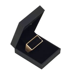 Noble Pack Noble Ring Box with Light - Slim LED Light Up Jewelry Gift Box with Velvet Interior for Engagement, Proposal, Wedding or Special Occasions (Black)