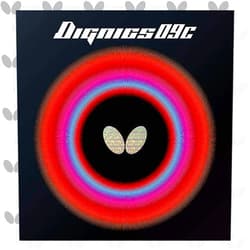 Butterfly Dignics 09C Table Tennis Rubber - 1.9 or 2.1 mm - Red or Black - 1 Inverted Table Tennis Rubber Sheet - Professional Table Tennis Rubber - Rubber of Choice for Timo Boll