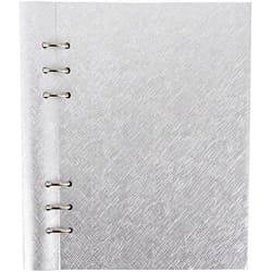 Filofax B145004 Refillable Saffiano Mettalic Clipbook, A5 Size, Silver