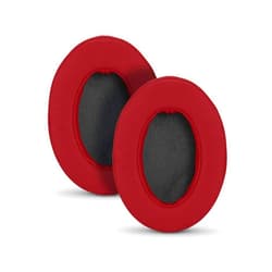Brainwavz Ear Pads for ATH M50X, M50XBT, M40X, M30X, HyperX, SHURE, Turtle Beach, AKG, ATH, Philips, JBL, Fostex Replacement Memory Foam Earpads & Fits Many Headphones (See List), Dark Red Oval