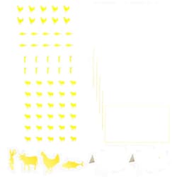 OLYCRAFT 240pcs 4 Style Gold Meal Sticker 0.4 Inch with 60pcs Table Place Cards Food Choice Sticker Set Cow/Chicken/Fish/Carrot Wedding Meal Stickers with Blank Table Cards for Wedding Party Supplies