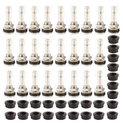 NovelBee 25 Pack of TR416 Metal Valve Stems Outer Mount Fits 0.453