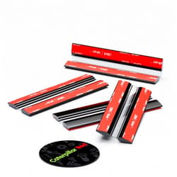 Caterpillar Red 4 x 100mm Black Flexible Hinges – No glue required. Low profile, Acrylic Piano Hinges. (4 in) -4 Pack