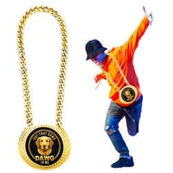 Goutoports Got That Dawg in Me Turnover Chain MVP Medal - 6 Inch Medal Necklace Award for Football MVP, Office Champion Motivational Prize Funny Gag Gifts for Men | Multiple Dog Breed Styles