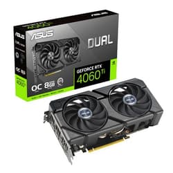 ASUS Dual GeForce RTX™ 4060 Ti EVO OC Edition 8GB GDDR6 (PCIe 4.0, 8GB GDDR6, DLSS 3, HDMI 2.1a, DisplayPort 1.4a, Axial-tech fan design, 0dB technology, Protective Backplate, Auto-Extreme Technology)