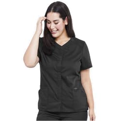 Cherokee Women's V-Neck Scrub Top with Snap Front, 4 Pockets, and 2-Way Stretch Fabric WW622