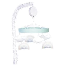 Trend Lab Rainbow Clouds Musical Mobile, Relaxing Music Newborn Baby Essentials, 24 in Tall, 20 in Wide (TLMOBILE)