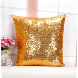 ShinyBeauty Gold Pillow Cover Decorative Throw Pillow Sofa Pillow Covers 12X12-Inches Sequin Pillow Case Shiny Gold Pillow Cover for Home, Couch,Party Decorations Gold Small Pillow Cover