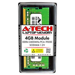 A-Tech 4GB DDR4 2400 MHz SODIMM PC4-19200 (PC4-2400T) CL17 Non-ECC Laptop RAM Memory Module