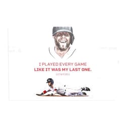 DAJIBA Dustin Pedroia Baseball All-Star Sports Poster Canvas Poster Wall Art Decor Print Picture Paintings for Living Room Bedroom Decoration Unframe : 12x18inch(30x45cm)
