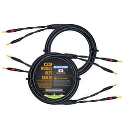 WORLDS BEST CABLES 6 Foot - Canare 4S11 – Audiophile Grade - HiFi Star-Quad Speaker Cable Pair with Eminence Gold Banana Connectors