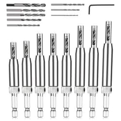 COMOWARE 17pcs VIX Bits Self Centering Drill Bit Set, 1/4