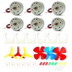 EUDAX Mini Generator Motors 3V-12V DC Motor Electric Motor for DIY Toys Wind Turbine Generator Hand Cranked Power Generator Model (Plastic Motor Holder)