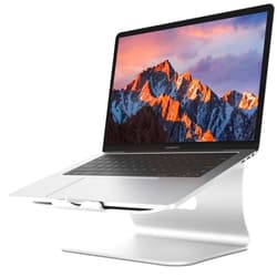 Bestand Laptop Stand, Aluminum Notebook Holder Riser Heat-Vent for MacBook Air/Pro, Dell, HP, Lenovo, Microsoft Surface, Samsung 11-16 inches Notebook (Space Silver)