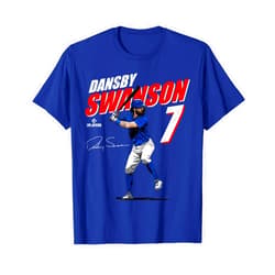 License Champs Dansby Swanson | Chicago Baseball Players | MLBDSN3001 T-Shirt