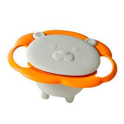 GOTOTOP Spill Bowl, Magic Bowl 360 Degrees Rotation for Home Outdoor (White)