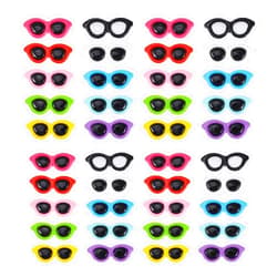 STOBOK 40Pcs Mini Sunglasses Crafts DIY Phone Case Accessories Colorful Resin Sunglasses Charm Exquisite Drip Oil Craft Sunglasses Decoration for Scrapbook Crafts Hair Clip
