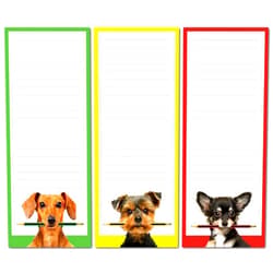 Elwyn Life Funny Dogs Large Magnetic Notepads for Refrigerator (3 Pack) 3.5 x 9 - 50 Sheets per Pad - Grocery List Magnet Pad for Fridge, Cute Note Pads, Memo Pad, Meal Planner, To Do List Notepad, Menu, Recipes
