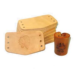 Zelikovitz Vegetable Tanned Leather Neckerchief Slide (Woggle) 1, 10 and 25 Packs (25)