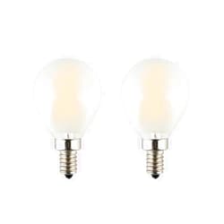 OPALRAY G45(G14) Mini Globe 4W LED Dimmable Bulb, 40W Incandescent Bulb Equivalent, 2700K Warm White Light Color, E12 Small Base Candelabra Light, Frosted Glass Cover, 2 Pack