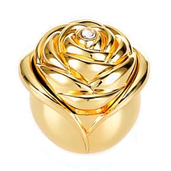 Hipiwe Rose Shape Vintage Jewelry Box - Gold Metal Trinket Organizer Small Jewelry Storage Holder Treasure Box Case Keepsake Box for Rings Earrings Necklace Gift for Girls Women, Large