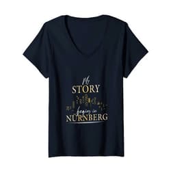 Geschenkidee My story begins in Nürnberg Womens My story begins in Nürnberg Nürnberger Stadt V-Neck T-Shirt