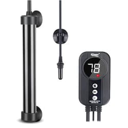 hygger Marine Aquarium Heater 50W 100W 200W 300W 500W,Titanium Heater with Temperature Calibration,Digital LED Controller,Temperature Probe,Submersible Fish Tank Heater for Saltwater Freshwater Tank