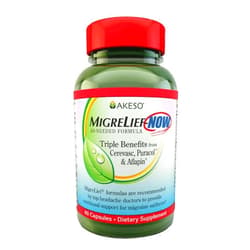 MigreLief-Now Fast-Acting Formula, As-Needed Nutritional Support for Migraine and Headache Sufferers - 60 Vegetarian Capsules