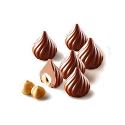 silikomart 3D-Pralinenform Flamme, 15er-Form Silicone Mould Choco Flame, 8 ml x 15, Brown