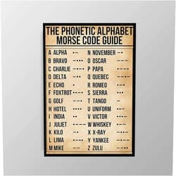 TOMIJA FUNNY QUOTES WALL ART,rustic bathroom decor,home decor bedroom,Phonetic Alphabet Morse Code Pilot poster,8inchx12inchinch Framed white3 8x12 inch,(20X30CM)Framed