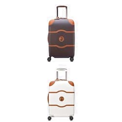 DELSEY PARIS 2 Piece Set Chatelet Air 2.0 Hardside Luggage with Spinner Wheels, Chocolate Brown, Carry-on 21 Inch and Angora, Carry-on 21 Inch