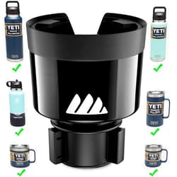 Integral Ultimate Expander Car Cup Holder - Adjustable Base - Expander & Organizer for Vehicles - Compatible with Coffee Mug, Yeti 14/24/36/46oz, Ramblers, Hydro Flasks 32/40oz, 3.4