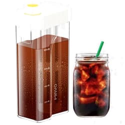 MAVOCOFFEE MAVO Cold Brew Coffee Maker, Iced Coffee Maker and Tea Brewer, 34 oz BPA Free Tritan Pitcher, 100% Leak-Proof, Compact, Durable, Easy to Clean Reusable Mesh Filter, White