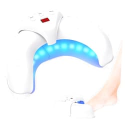 FEIGOMA New Nail Fungus Light for Multiple Toenail, 905nm Infrared Light & 470nm Blue Light for Home Use, Safe & Effective (White)
