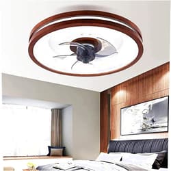 ZCYOU Wooden Ceiling Fan with Remote Control Lighting，LED Living Room Ceiling Fan Lamp，Modern Bedroom Ceiling Lamp with Fan (Color : C)