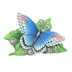 Enesco Jim Shore Heartwood Creek Mini Red Spot Purple Butterfly Figurine 3 Inch, Multicolor