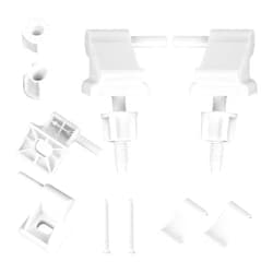 Hariendny 2 Pack Universal Toilet Seat Hinges Replacement with Bolts Screw and Nuts White Plastic Toilet Seat Hinges Toilet Seat Hardware for Toilets Seats Lids Replacements and Repairs