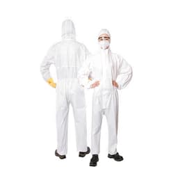 ZMDREAM Disposable Painters Coverall Hazmat Suit Size M to 3XL White Pack of 6