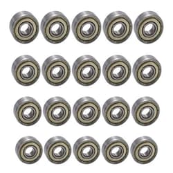 Othmro 606ZZ Deep Groove Bearings 6x17x6mm,Ball Bearing Double Galvanized Iron Cover Shielded High Carbon Steel 20pcs