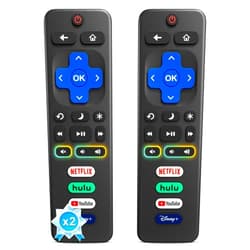 YOSUN (Pack of 2) Replacement for Roku-TV-Remote-Control, for TCL Roku/Onn Roku/Hisense Roku/Sharp Roku/Philips Roku Series Smart TVs (Not for Roku Stick, Box, Premiere and Players)