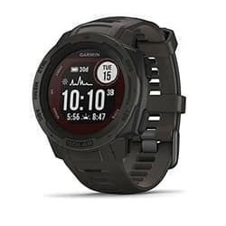 Garmin 010-02293-10 Instinct Solar, Rugged Outdoor Smartwatch with Solar Charging Capabilities, Built-in Sports Apps and Health Monitoring, Graphite