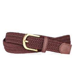 EsengNoyi Elastic Woven Belts for Women Skinny Braided Belt for Jeans with Gold Buckle