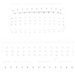 FINGERINSPIRE 3.3 Yard Pair 3 Row Hook & Eye Tape Trim 49mm Wide White Spacing Polyester Tape Ribbon with Stainless Steel Hook Edge Trimming Ribbon for DIY Clothing Decorations
