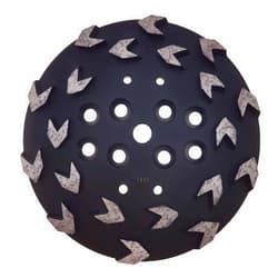 Naisian Globaldragon 10 inch Pro Concrete Diamond Grinding Head disc Plate, 16Grit Arrow Segment (16Grit Hard Bond 20 Segments), Gold, White, Red, Black
