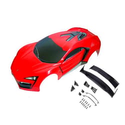 Novaho 1/10 Scale RC Printed Precut Drift Racing Touring Onroad Car Body Shell with Wing Mirror Accessories (Red (185mm Width))